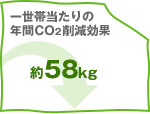 �ꐢ�ѓ�����̔N��CO2�팸���ʁ���58kg